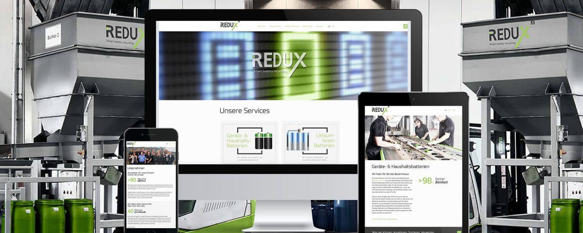 2017-Redux Recycling, neue Website
